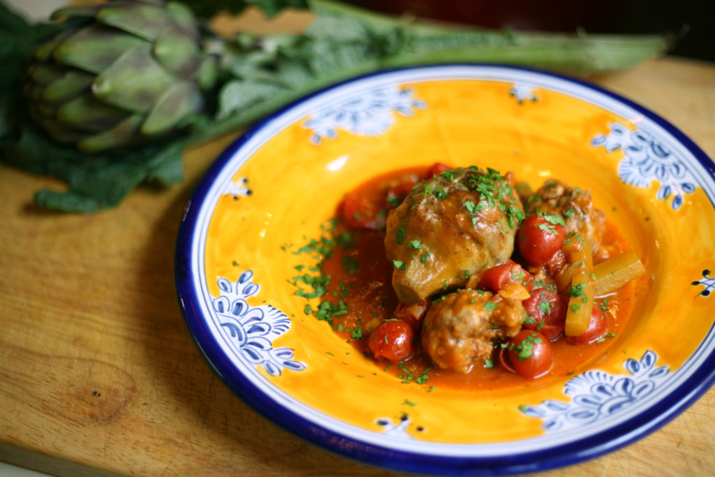 Stuffed stewed artichoke hearts The Maltese Olive