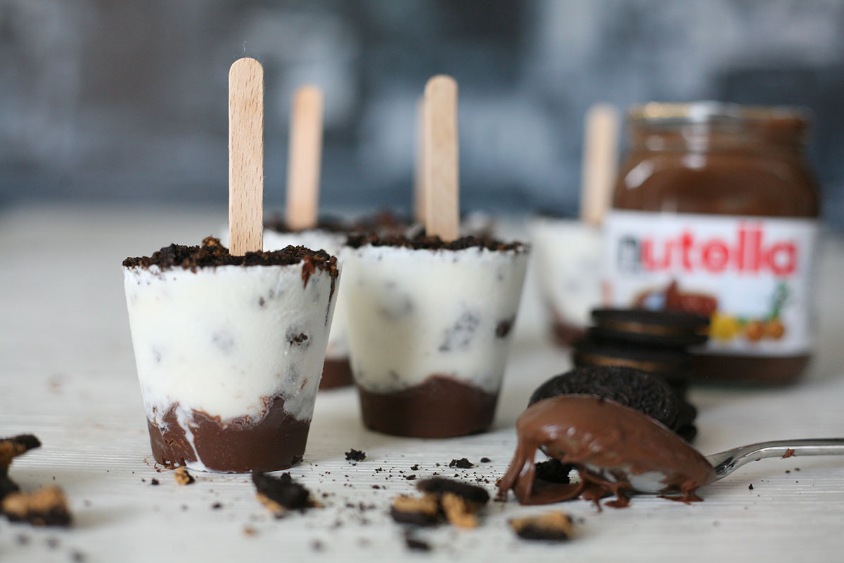 Nutella and Oreo ice lollies